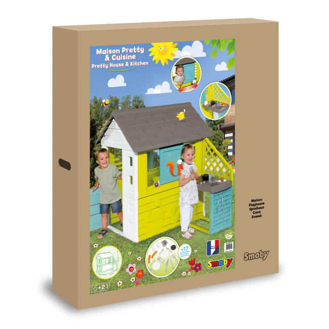 Ігрові комплекси, гойдалки, гірки - Ігровий будиночок Smoby Райдужний з літньою кухнею (810722)#3
