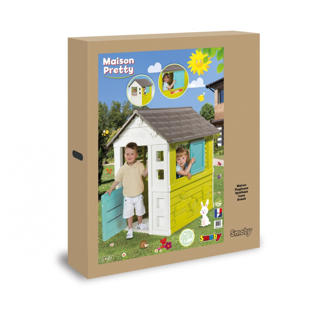 Ігрові комплекси, гойдалки, гірки - Ігровий будиночок Smoby Райдужний зі віконницями (810723)#3
