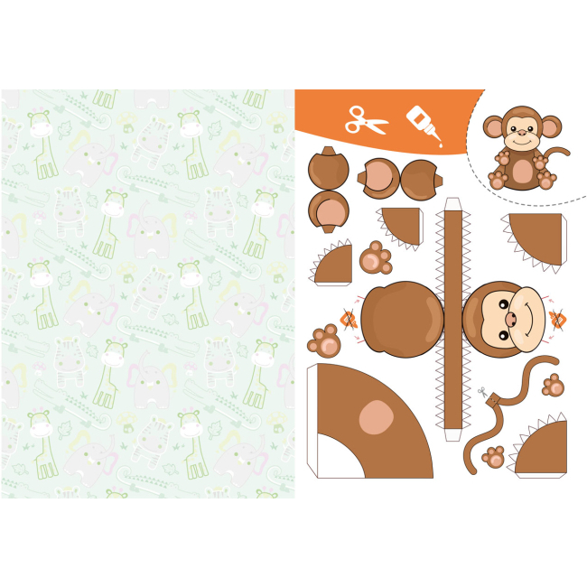 Розмальовки та актівітібуки (2-6 років) - Книжка «Вирізаємо та клеїмо. Аплікації. Об'ємні саморобки. Зоопарк» (9786175471982)#4