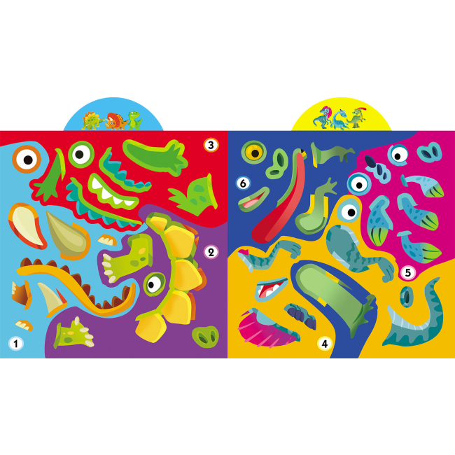 Розмальовки та актівітібуки (2-6 років) - Книжка «Грайка-розвивайка. Динозаври. 75 великих наліпок» (9789669875600)#4