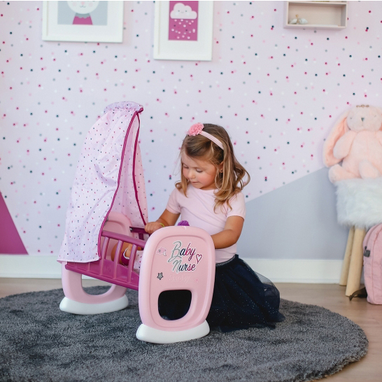 Мебель и домики - Игрушечная кровать Smoby Baby nurse Прованс (220338)#3