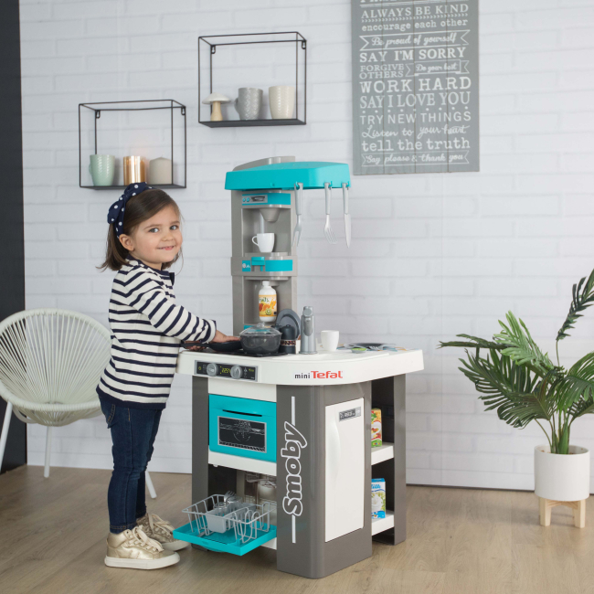 Дитячі кухні та побутова техніка - Іграшкова кухня Smoby Тефаль студіо Френч блакитна (311043)#3