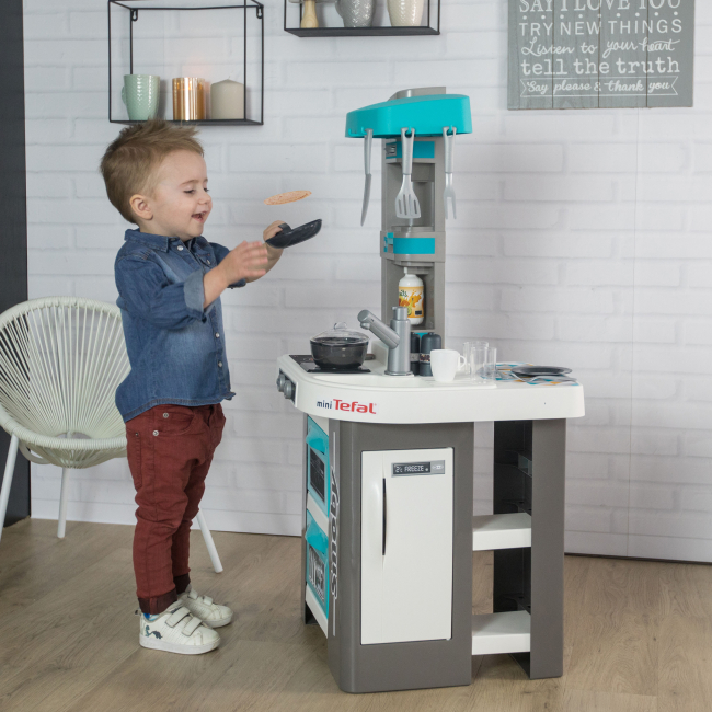 Дитячі кухні та побутова техніка - Іграшкова кухня Smoby Тефаль студіо Френч блакитна (311043)#4