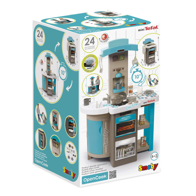Дитячі кухні та побутова техніка - Іграшкова кухня Smoby Тефаль Кухар блакитна (312201)#3