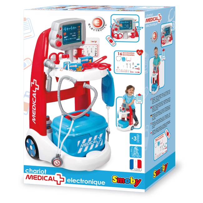 Наборы профессий - Игровой набор Smoby Тележка медицинской помощи (340202)#2