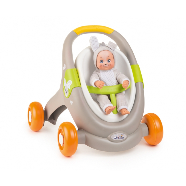 Транспорт і улюбленці - Коляска для пупса «Мінікісс 3 в 1. Веселі тваринки» Smoby Toys (210206)#2