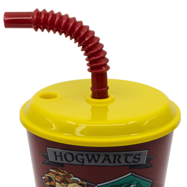 Чашки, склянки - Тамблер-склянка Stor Гаррі Поттер School shields 430 мл із трубочкою (Stor-14130)#3