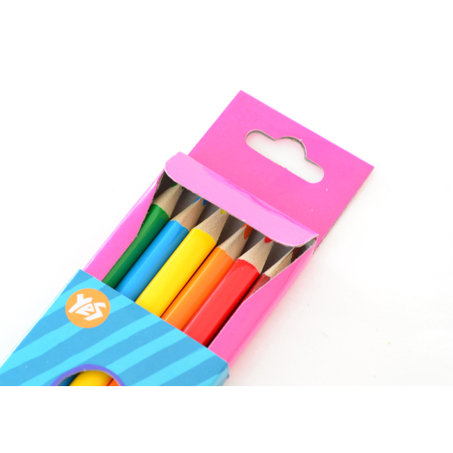 Канцтовары - Цветные карандаши Yes Happy colors 6 штук (290400)#2
