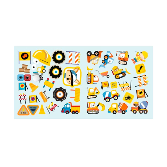 Раскраски и активитибуки (2-6 лет) - Книжка «Розмальовки аплікації завдання Будівельний майданчик 40 наліпок» (9789669876706)#3