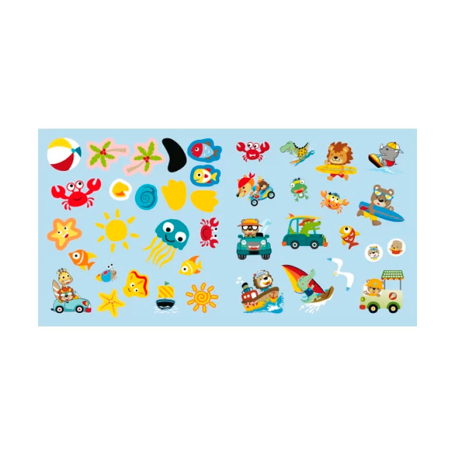 Раскраски и активитибуки (2-6 лет) - Книжка «Розмальовки аплікації завдання Морська прогулянка 40 наліпок» (9789669877703)#3