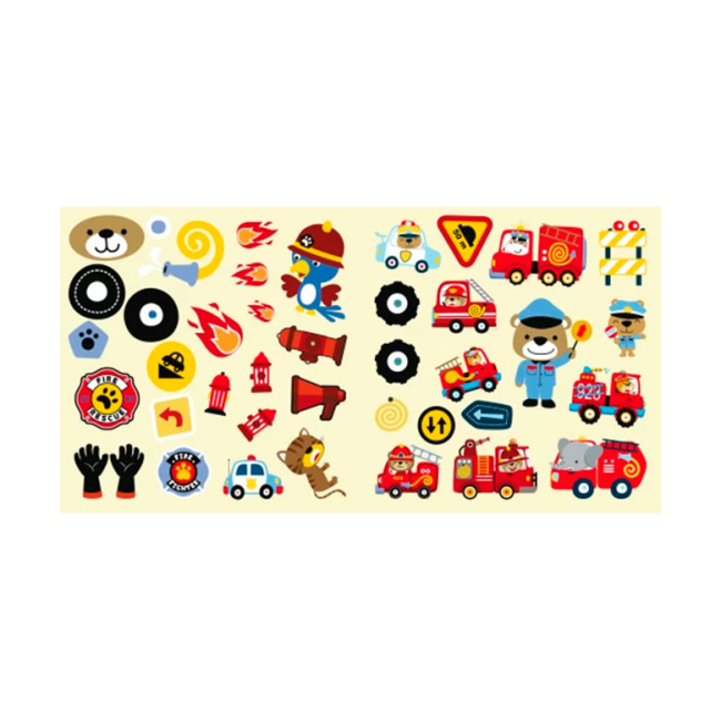 Раскраски и активитибуки (2-6 лет) - Книжка «Розмальовки аплікації завдання Пожежний патруль 40 наліпок» (9789669876065)#2