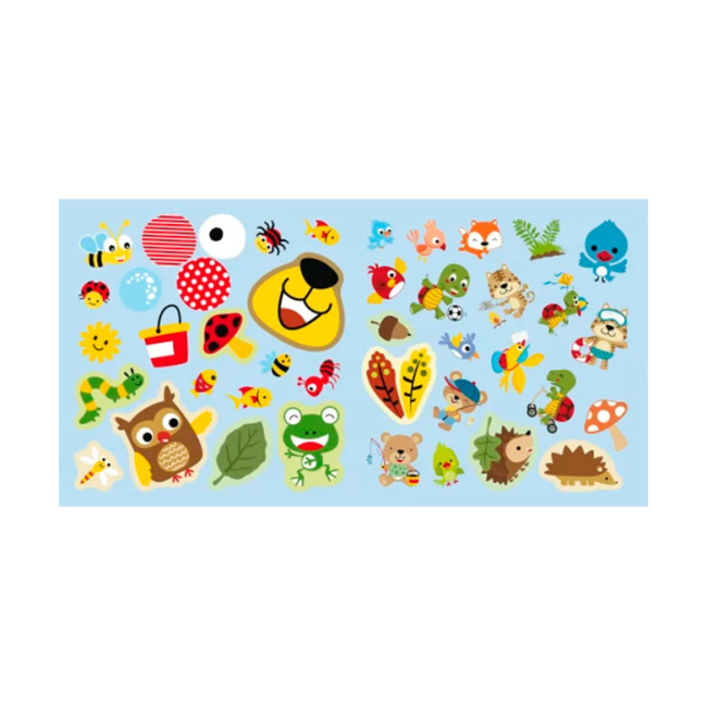 Розмальовки та актівітібуки (2-6 років) - Книжка « Розмальовки аплікації завдання Тварини Веселі та кумедні 40 наліпок» (9789669876645)#3