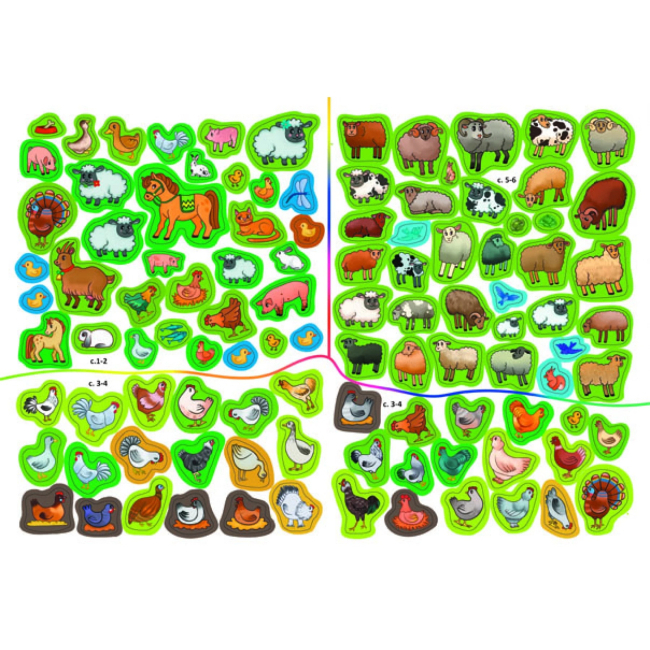 Раскраски и активитибуки (2-6 лет) - Книжка «Меганаліпки. На фермі» (9789669871824)#4