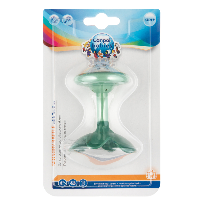 Погремушки, прорезыватели - Погремушка-прорезыватель Canpol babies сенсорная зеленая (56/610_gre)#4