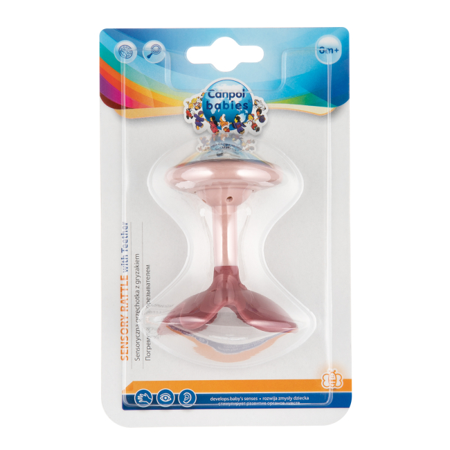 Погремушки, прорезыватели - Погремушка-прорезыватель Canpol babies сенсорное розовое (56/610_pin)#4