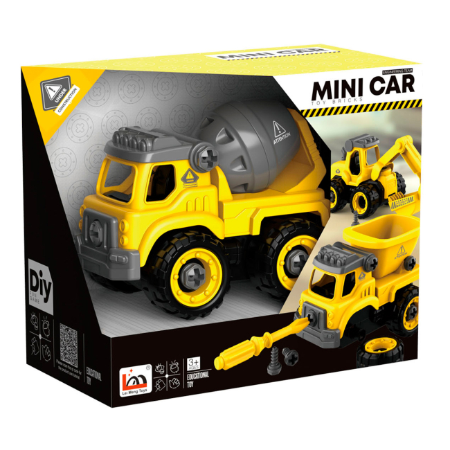 Конструктори з унікальними деталями - Конструктор DIY Spatial Creativity Бетонозмішувач (CJ-1614170)#3