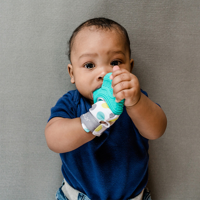 Погремушки, прорезыватели - Рукавичка для прорезывания зубов BBluv Gluv аква (628451387572)#3