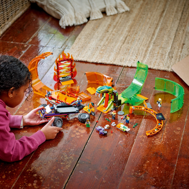 Конструкторы LEGO - Конструктор LEGO City Двойная петля каскадерской арены (60339)#4