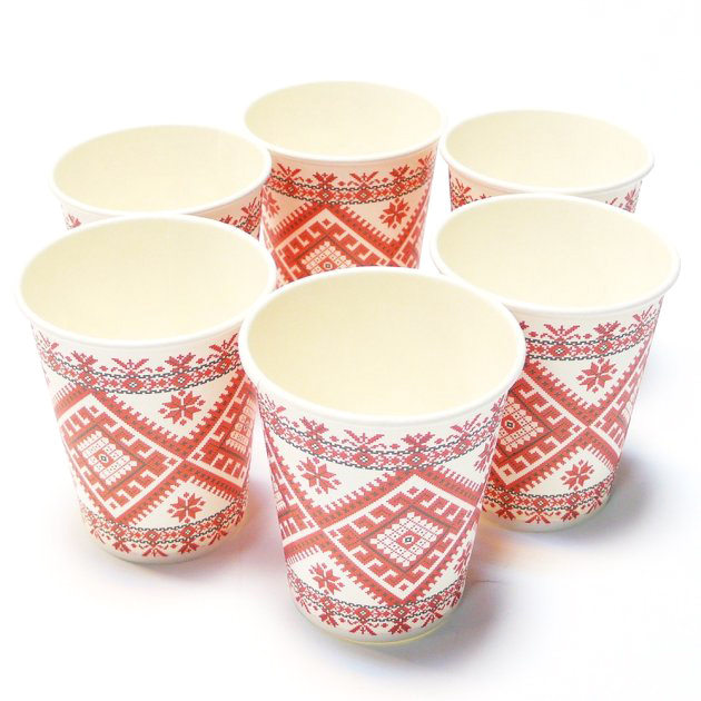 Аксесуари для свят - Посуд паперовий Party House Вишиванка 12 штук (4822621792562)#3