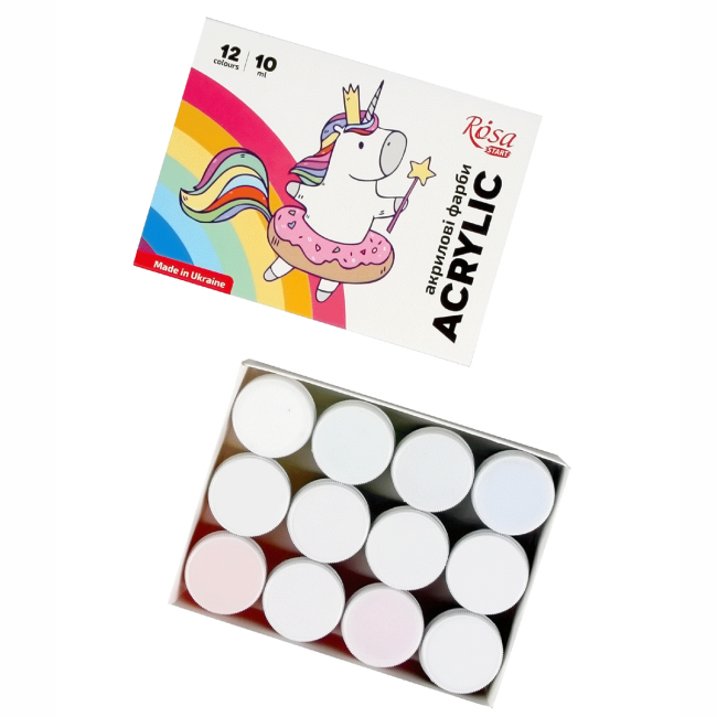 Канцтовари - Набір акрилових фарб Rosa start Color 12 x 10 мл (322111003)#2