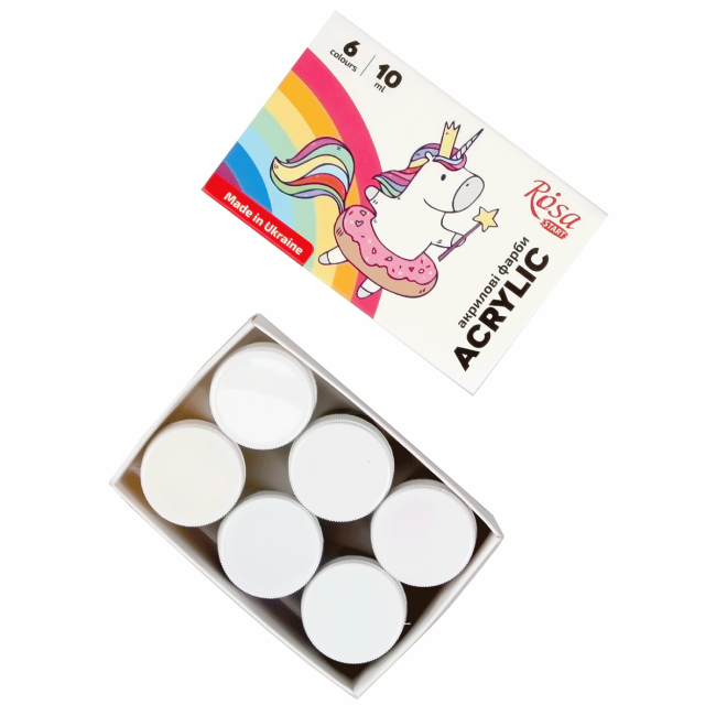 Канцтовары - Набор акриловых красок Rosa start Color 6 x 10 мл (322111001)#2