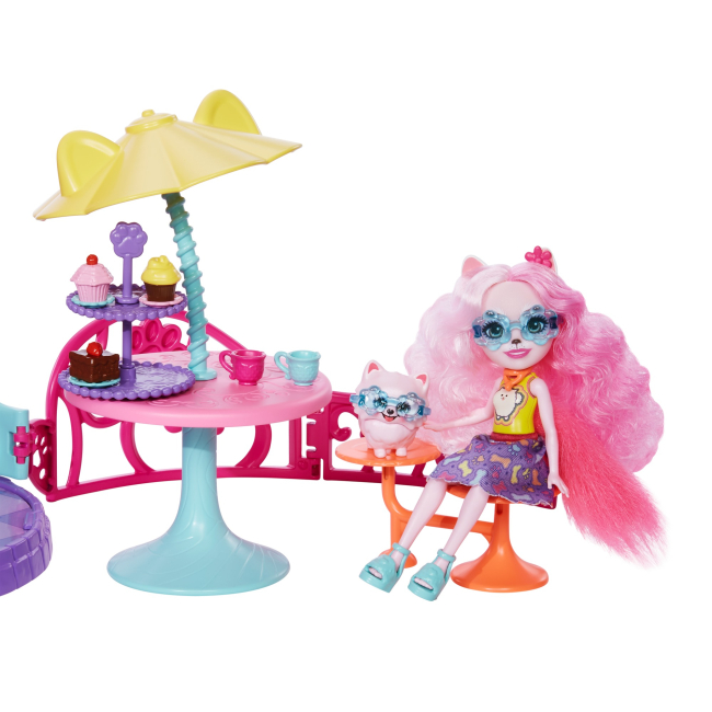 Меблі та будиночки - Ігровий набір Enchantimals Таунхауз з кафе (HHC18)#4