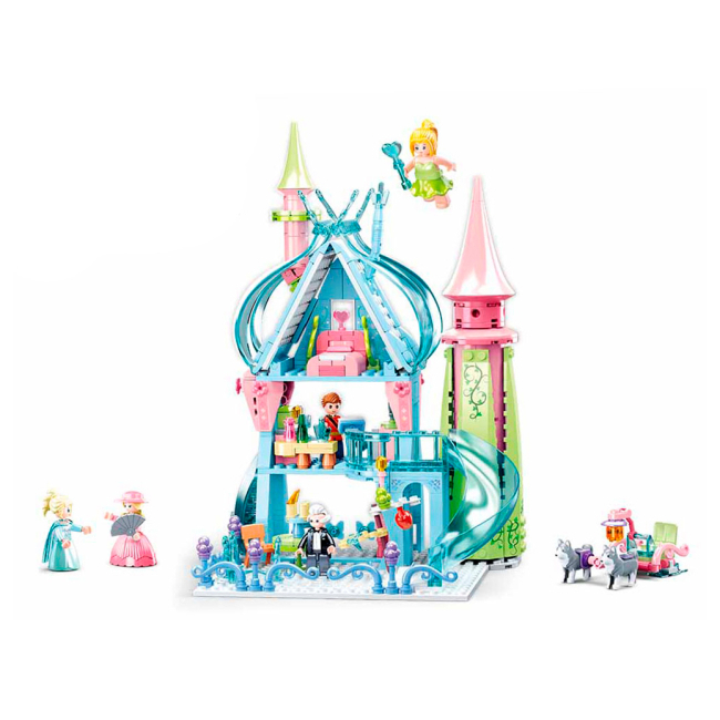 Конструктори з унікальними деталями - Конструктор Sluban Girls Dream Зимові казки Бал в палаці 447 деталей (M38-B0898)#2