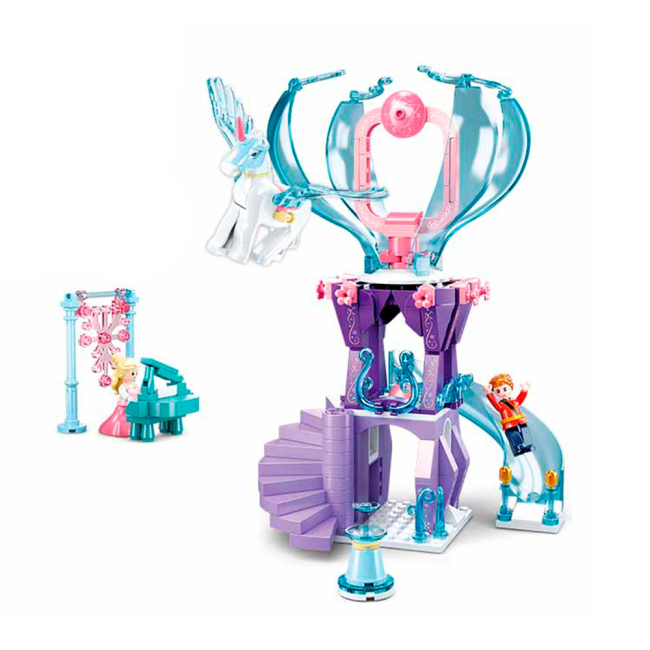 Конструктори з унікальними деталями - Конструктор Sluban Girls Dream Замок єдинорога 247 деталей (M38-B0897)#2