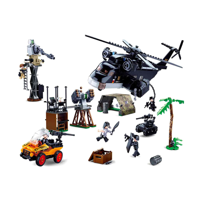 Конструктори з унікальними деталями - Конструктор Sluban Police Атака на базу 830 деталей (M38-B0775)#2