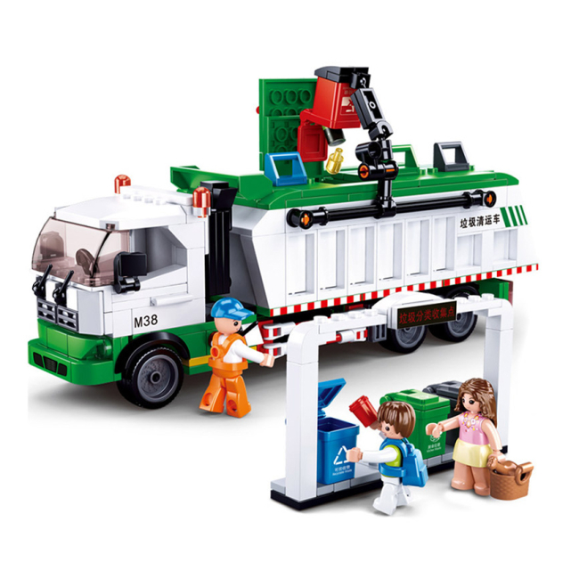 Конструктори з унікальними деталями - Конструктор Sluban Town Сміттєвоз з поділом сміття (M38-B0780)#2