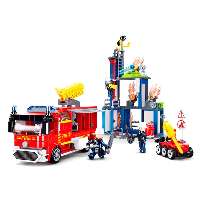 Конструктори з унікальними деталями - Конструктор Sluban Fire Тренувальний пожежний центр (M38-B0967)#2