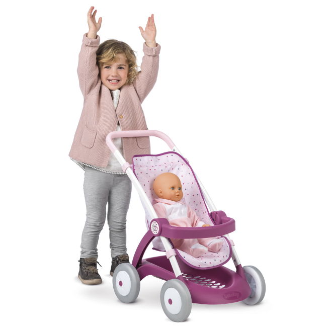 Транспорт і улюбленці - Коляска Smoby Baby nurse Прованс Прогулянка з корзиною (254003)#3