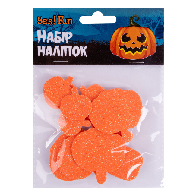 Аксессуары для праздников - Набор наклеек Yes! Fun Хеллоуин Забавные тыквы 12 штук (974475)#2