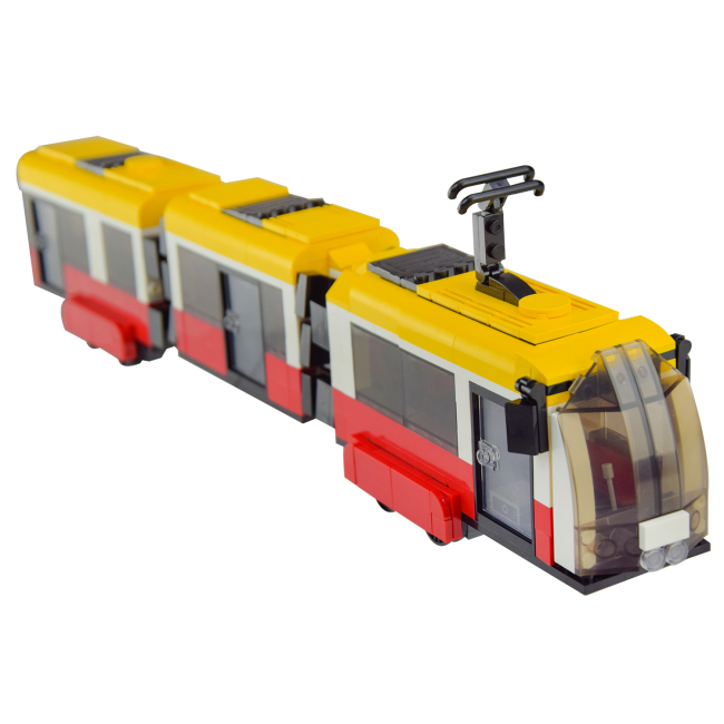 Конструктори з унікальними деталями - Конструктор IBLOCK Транспорт Трамвай 3-х секційний (PL-921-381)#2