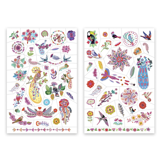 Косметика - Набір наклейок на тіло DJECO Яскраві пташки (DJ09615)#2