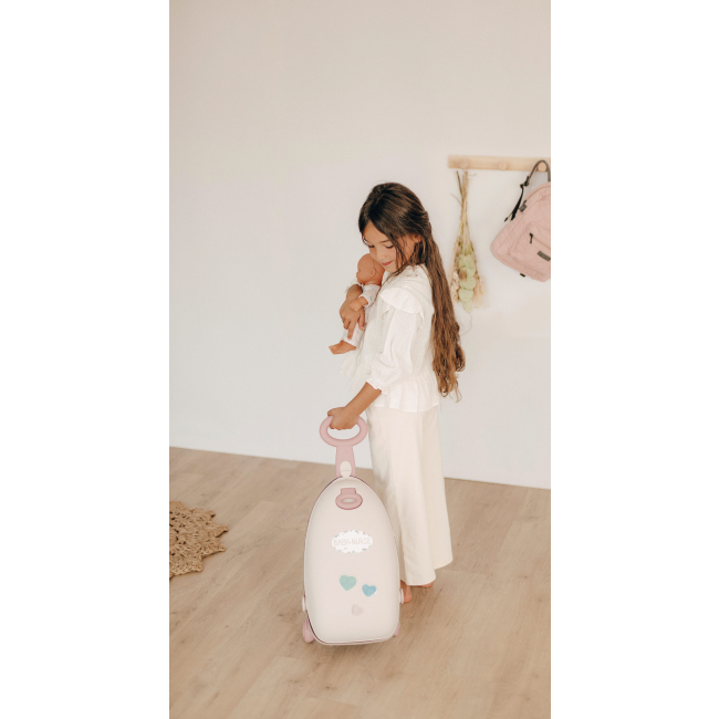 Меблі та будиночки - Ігровий набір Smoby Бебi Ньорс Рожева пудра Розкладна валіза 3 в 1 (220374)#4