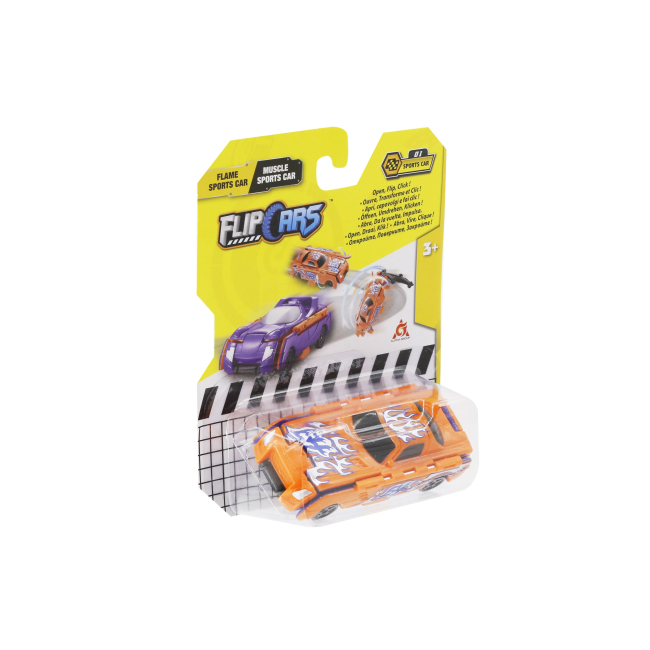 Трансформеры - Машинка-трансформер Flip Cars Огненный спорткар и Мощный спорткар 2 в 1 (EU463875B-01)#4