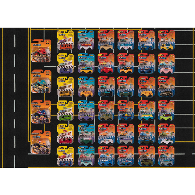 Трансформеры - Машинка-трансформер Flip Cars Огненный спорткар и Мощный спорткар 2 в 1 (EU463875B-01)#9