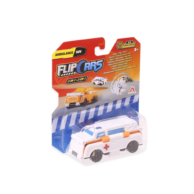 Транспорт и спецтехника - Трансформер Flip Cars Скорая помощь и Внедорожник 2 в 1 (EU463875-06)#4
