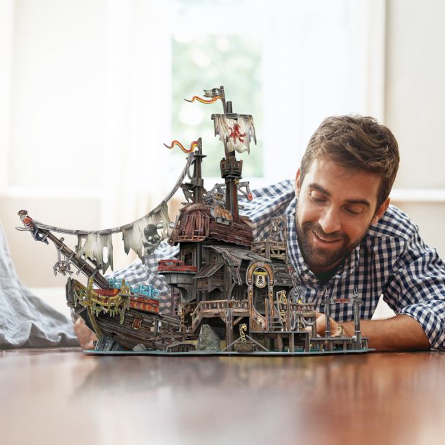 3D-пазлы - Трехмерный пазл CubicFun Пиратский корабль Тортуга (T4039h)#4