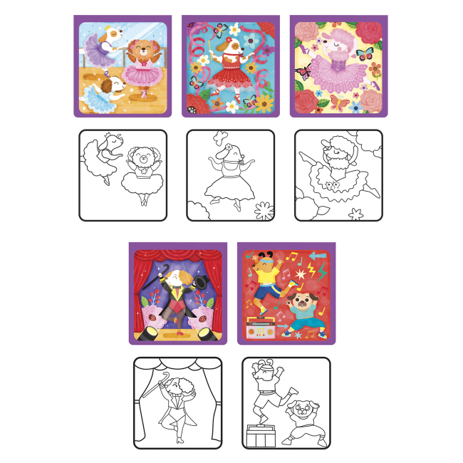 Товары для рисования - Водные раскраски Let's Craft Магические перевоплощения Танцующие собачки (MRP010)#2