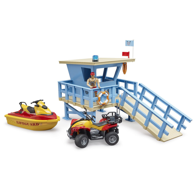 Транспорт і спецтехніка - Ігровий набір Bruder Рятувальна станція з квадроциклом (62780)#2