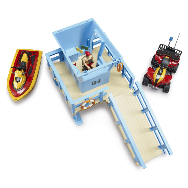 Транспорт і спецтехніка - Ігровий набір Bruder Рятувальна станція з квадроциклом (62780)#3