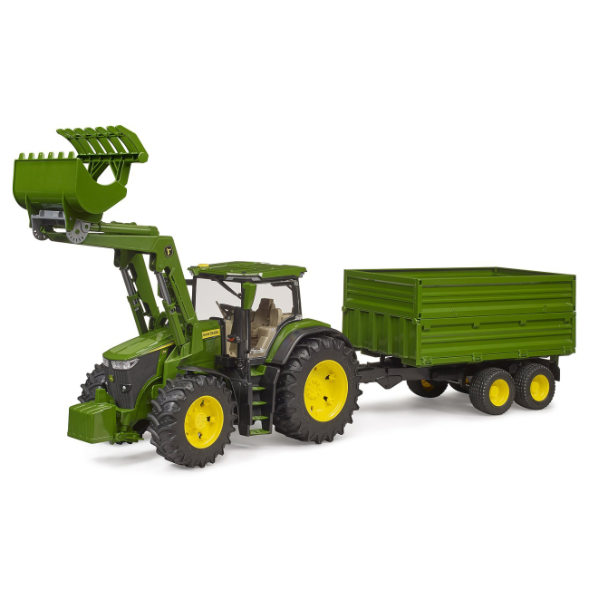 Транспорт и спецтехника - Трактор Bruder John Deere с прицепом (03155)#2