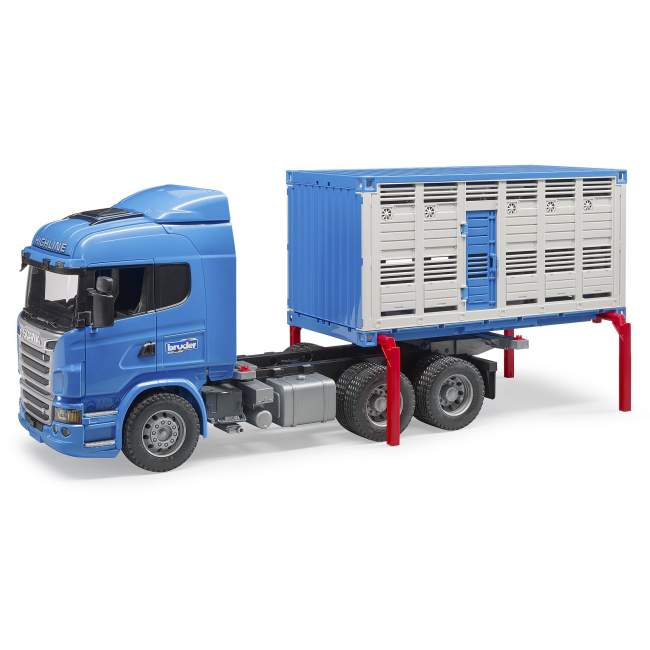 Транспорт и спецтехника - Автомодель Bruder Scania R-Series для перевозки животных (03549)#2