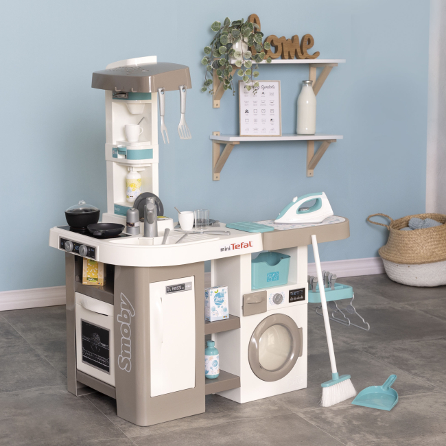 Детские кухни и бытовая техника - Игровой набор Smoby Тефаль Кухня и прачечная 2 в 1 (311050)#3