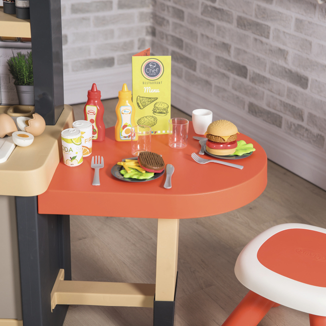 Дитячі кухні та побутова техніка - Інтерактивний ресторан-кухня Smoby У Шефа (312307)#6