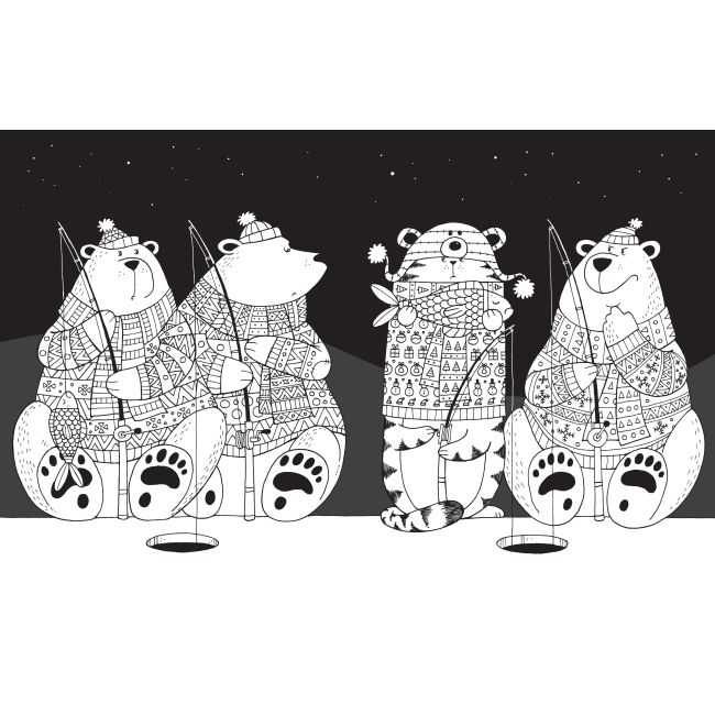 Товари для малювання - Розмальовка Жорж Мільйон різдвяних котів (9786177579280)#3