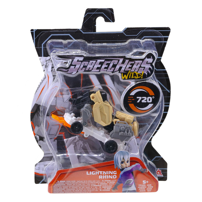 Трансформеры - Машинка-трансформер Screechers Wild S4 L0 Лайтнинг Райно (EU685005)#5