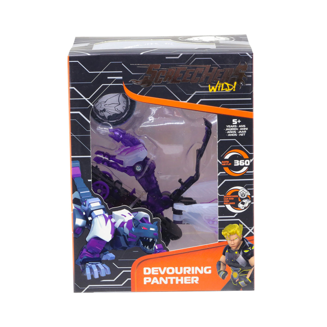 Трансформери - Машинка-трансформер Screechers Wild S4 L1 Девоурінг Пантер (EU685103)#6